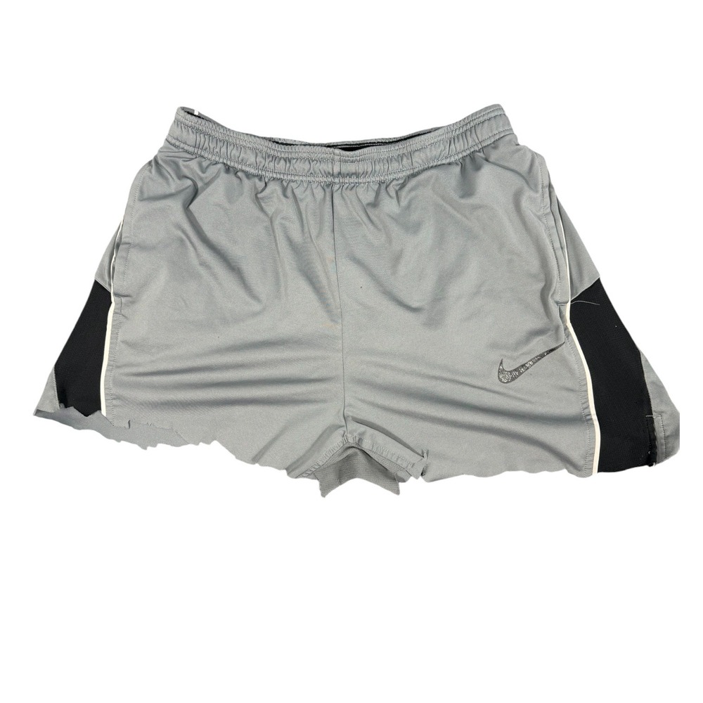 Nike Dri Fit Running Shorts Womens Small Gray Black Athletic Gym - Picture 2 of 9